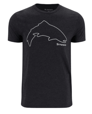 POLERA TROUT OUTLINE T-SHIRT DARK GUNMETAL HEATHER1