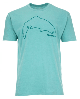 POLERA TROUT OUTLINE T-SHIRT OIL BLUE HEATHER