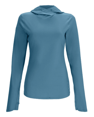 POLERA WMS BUGSTOPPER SOLARFLEX HOODY BLUEGRASS HEATHER1