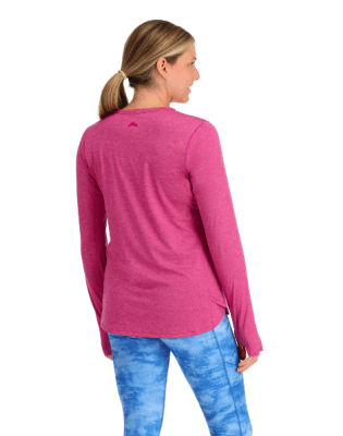 POLERA WMS SOLARFLEX CREW FUCHSIA HEATHER