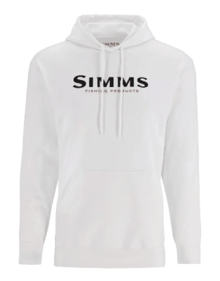 POLERON UNISEX SIMMS LOGO HOODY WHITE1