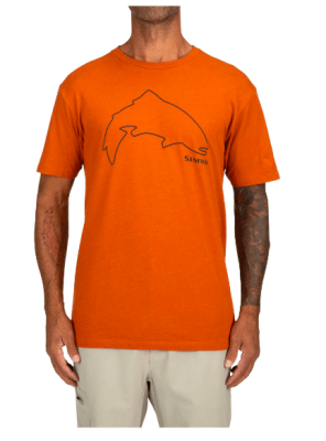 POLERA TROUT OUTLINE T-SHIRT ADOBE HEATHER