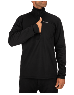 POLAR THERMAL 1/4 ZIP TOP BLACK