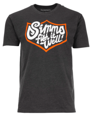 POLERA FISH IT WELL BADGE CHARCOAL HEATHER1
