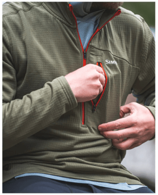 POLAR THERMAL 1/4 ZIP TOP DARK STONE