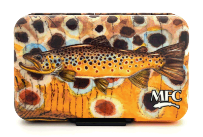 MFC CAJA POLY FLY BOX CURRIER'S BROWN TROUT