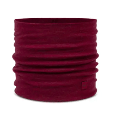 BANDANA HEAVYWEIGHT MERINO WOOL NECKWARMER SOLID TIBETAN RED1