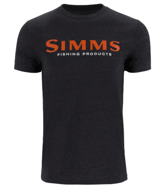 POLERA SIMMS LOGO T-SHIRT DARK GUNMETAL HEATHER