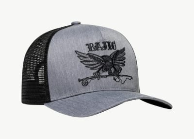 JOCKEY EAGLE TWILL TRUCKER HAT GREY/BLACK