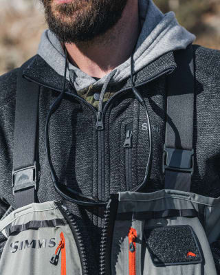 POLAR RIVERSHED HALF ZIP BLACK HEATHER