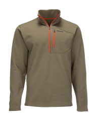 POLERON THERMAL 1/4 ZIP TOP DARK STONE