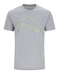 POLERA TROUT OUTLINE T-SHIRT STONE HEATHER