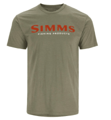 POLERA SIMMS LOGO T-SHIRT SIMMS ORANGE/MILITARY HEATHER