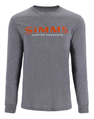 POLERA SIMMS LOGO T-SHIRT LS ATHLETIC HEATHER
