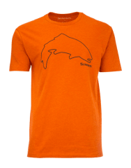 POLERA TROUT OUTLINE T-SHIRT ADOBE HEATHER