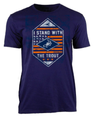 POLERA STAND W/TROUT BLUE