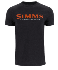 POLERA SIMMS LOGO T-SHIRT DARK GUNMETAL HEATHER