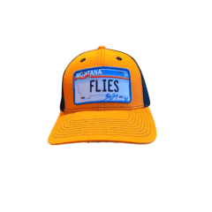 JOCKEY TRUCKER HAT HOT ORANGE FLIES