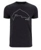 POLERA TROUT OUTLINE T-SHIRT DARK GUNMETAL HEATHER1