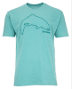 POLERA TROUT OUTLINE T-SHIRT OIL BLUE HEATHER1