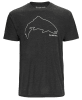 POLERA TROUT OUTLINE T-SHIRT CHARCOAL HEATHER1