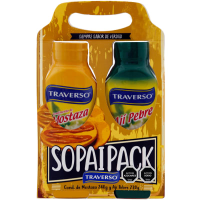 SOPAIPACK MOSTAZA AJI PEBRE 240 G1