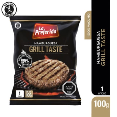 HAMBURGUESA GRILL TASTE 100G1