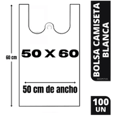 BOLSA CAMISETA 50X60 (100)