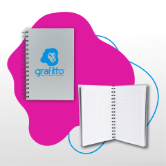 Cuaderno tapa dura plateada