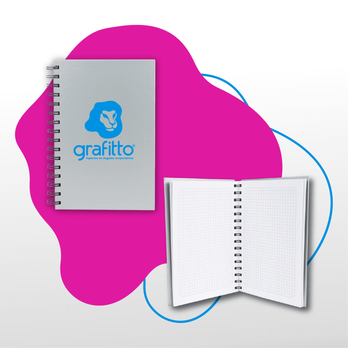 Cuaderno tapa dura plateada1