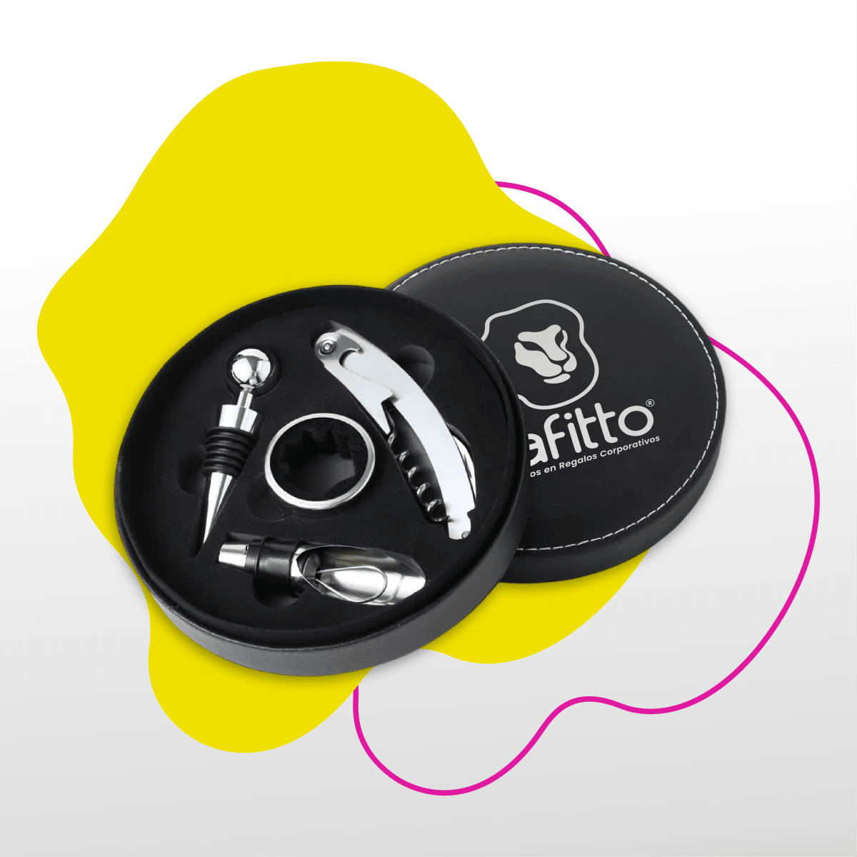 SET VINO SIMIL CUERO1