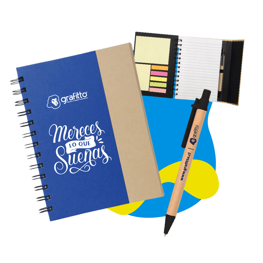 CUADERNO ECO CON LAPIZ Y POST IT1