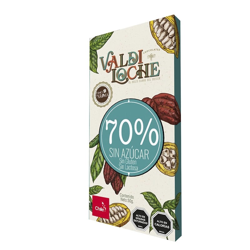 70% puro Chocolate negro fino Colombia puro 70% cacao (País de origen: Colombia)3