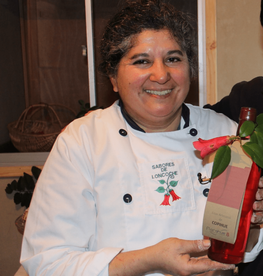 Alfajor de avellana Nativa con Copihue Florahue2