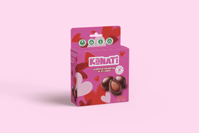 Almendras recubiertas de 70% cacao - Caja de 100g1