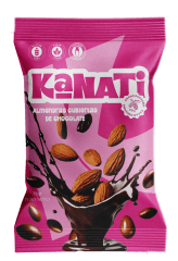 Almendras recubiertas de 70% cacao - Sobre de 20g