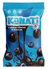 Arándanos recubiertos de 70% cacao