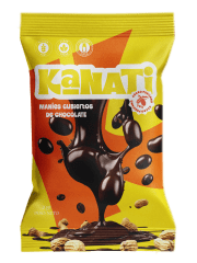 Maníes recubiertos de 70% cacao - Sobre de 20g