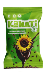 Semillas de girasol recubiertas de 70% cacao - Sobre de 20g