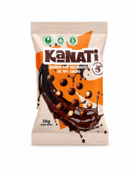 Quinua pop recubierta de 70% cacao - Sobre de 20g