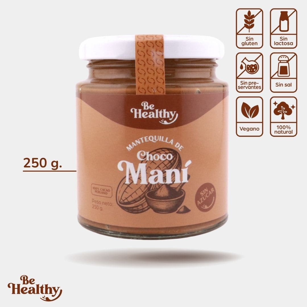 Mantequilla de ChocoManí – Frasco de vidrio 250g 2