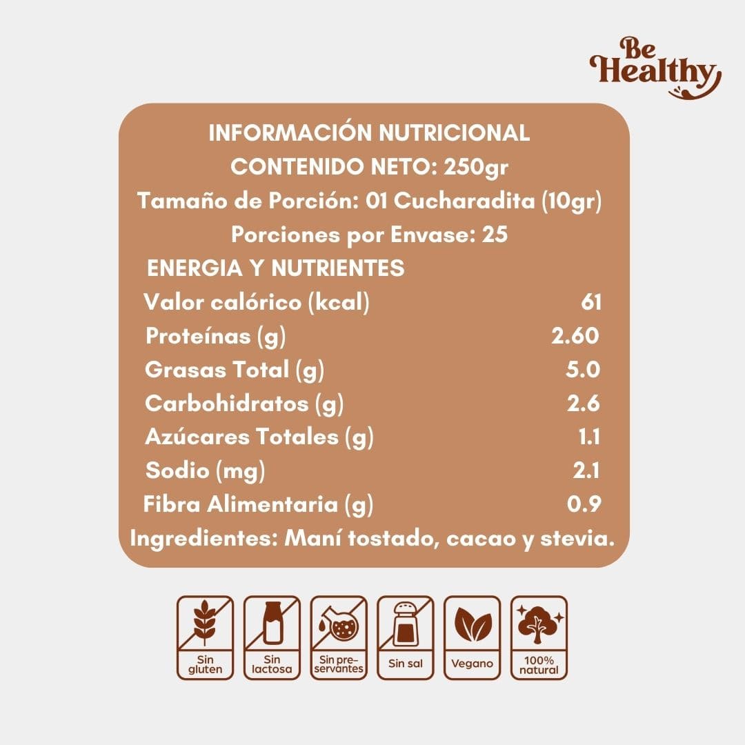 Mantequilla de ChocoManí – Frasco de vidrio 250g2