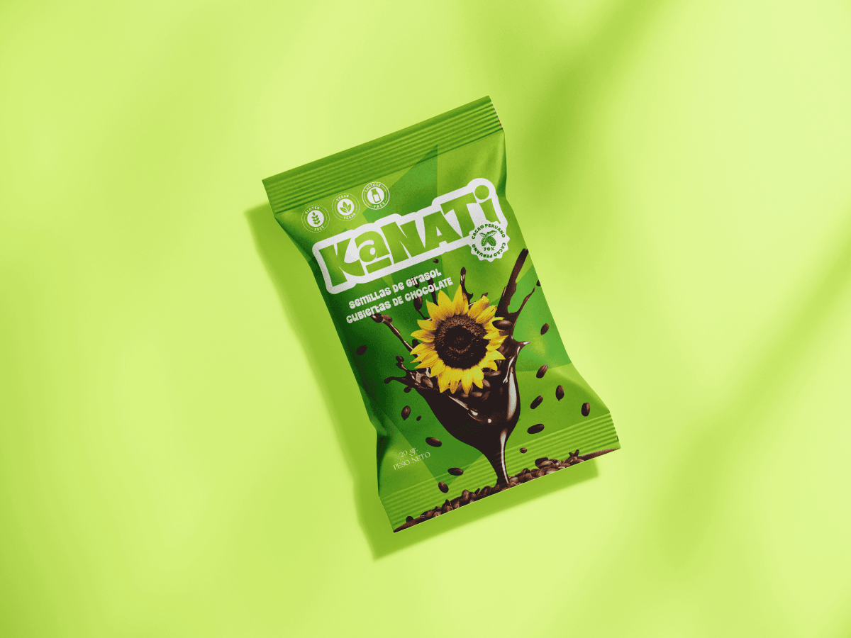 Semillas de girasol recubiertas de 70% cacao - Sobre de 20g3