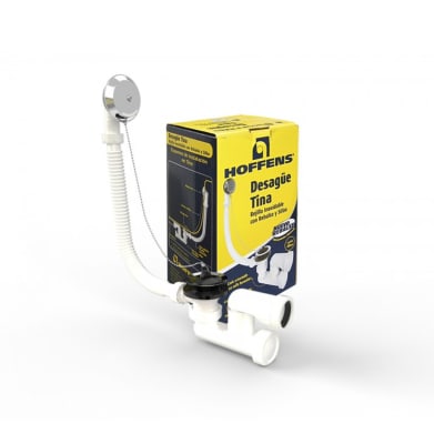 Desague tina con rebalse y sifon