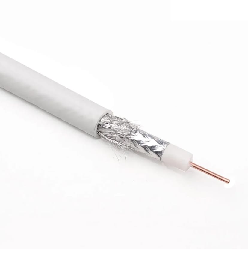 cable coaxial RG6 blanco x 1mt2