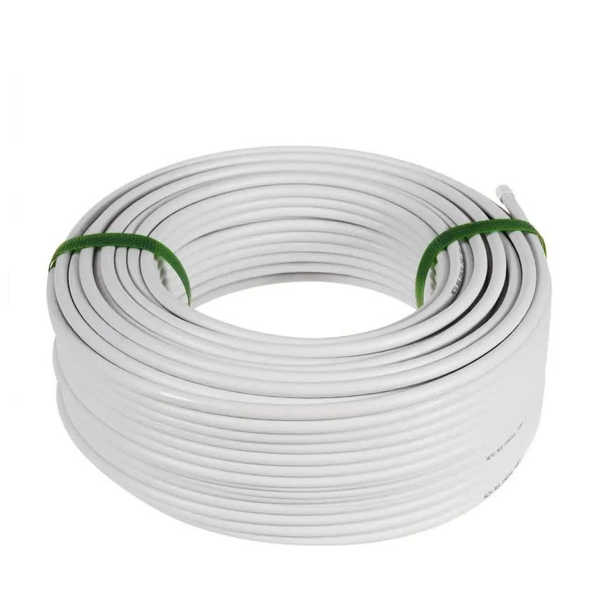 cable coaxial RG6 blanco x 1mt 0