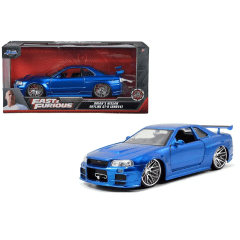 AUTO NISSAN SKYLINE GT-R (R34) BLUE - JADA 1:32