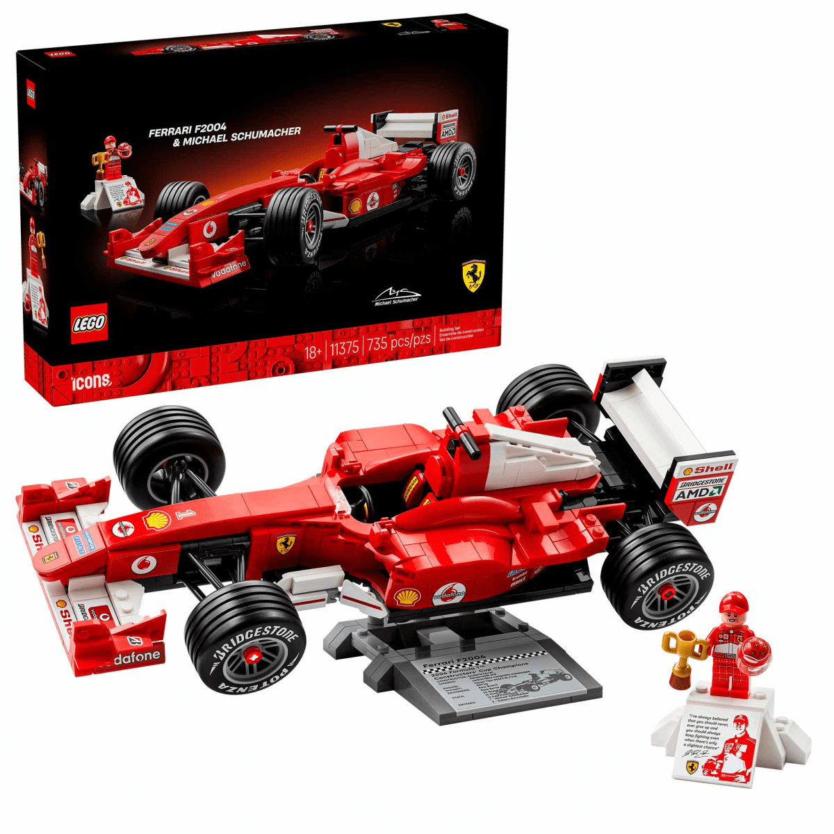 FERRARI F2004 Y MICHAEL SCHUMACHER - LEGO2