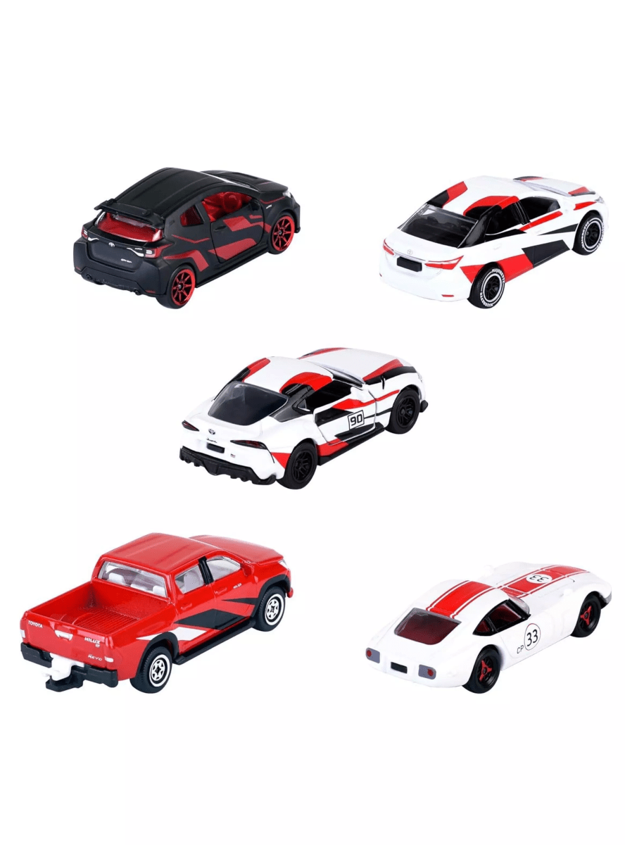 PACK DE 5 AUTOS TOYOTA RACING MAJORETTE3