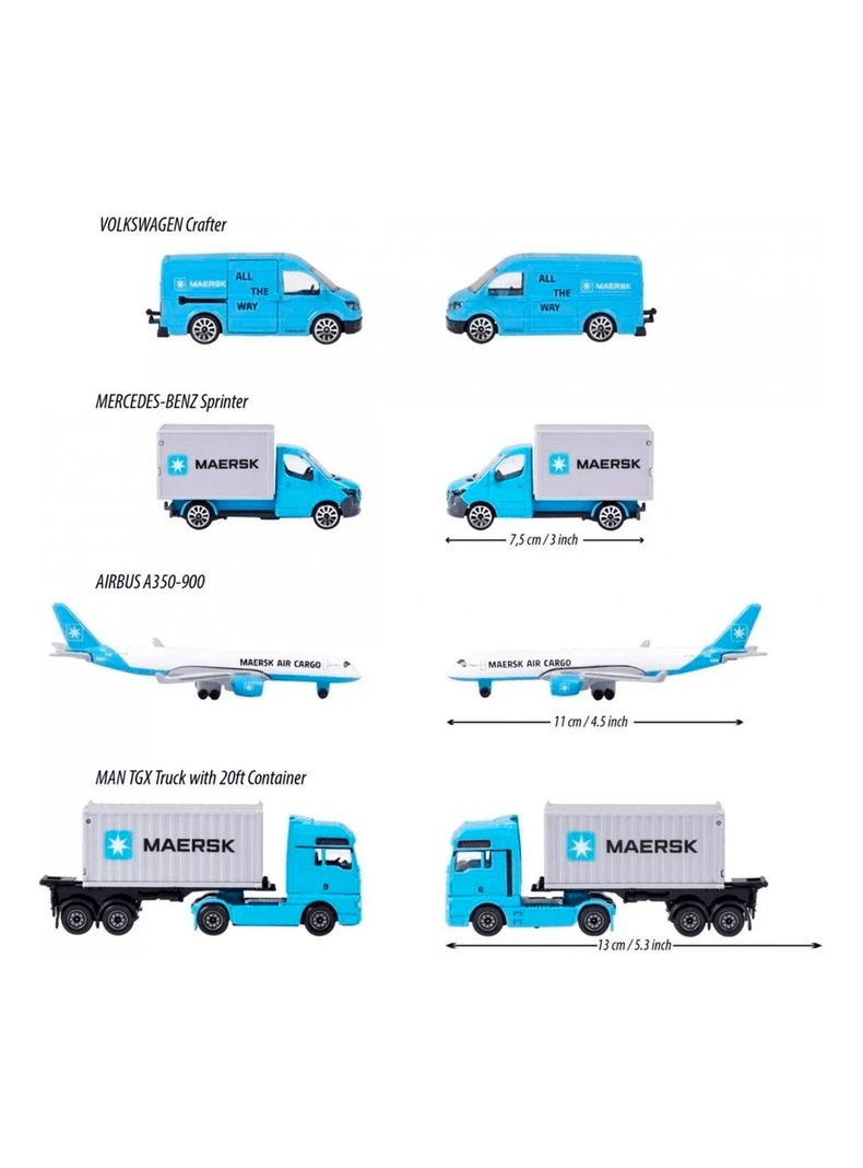 SET DE 4 AUTOS DE LOGISTICA MAJORETTE2